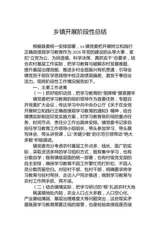 乡镇开展阶段性总结