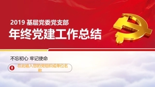 2019党支部党建工作总结ppt 