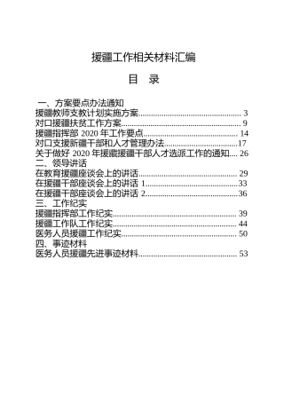 援疆工作材料合集23篇（含方案要点办法通知、讲话、工作纪实、事迹材料、工作总结、感谢信、现实表现等）