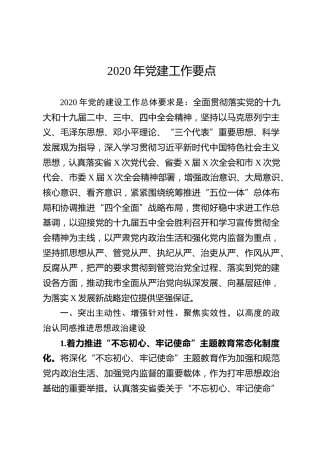 2020年党建工作要点（12000字）