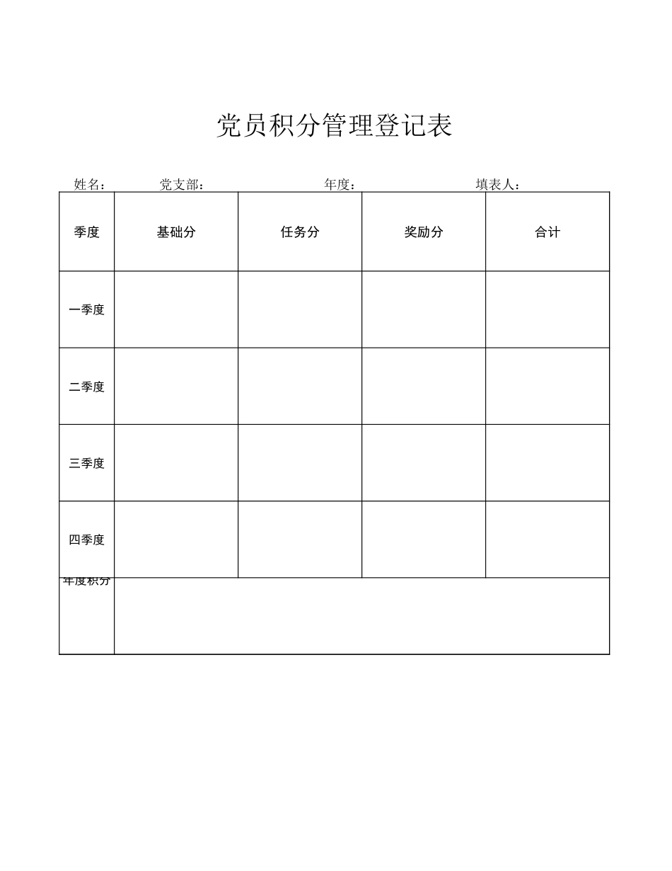 党支部党员积分管理表_第3页