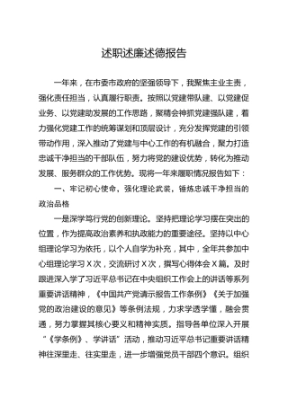 述职述廉述德报告（4300字）