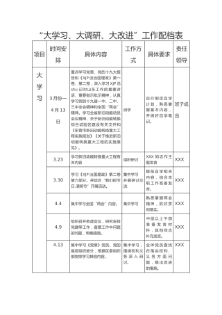 大学习表格