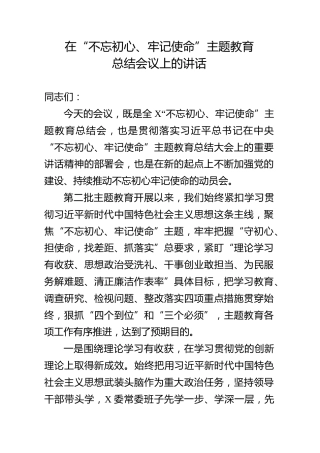 市级主题教育总结大会讲话（6300字）