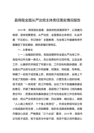 落实全面从严治党责任工作情况（班子2500字）