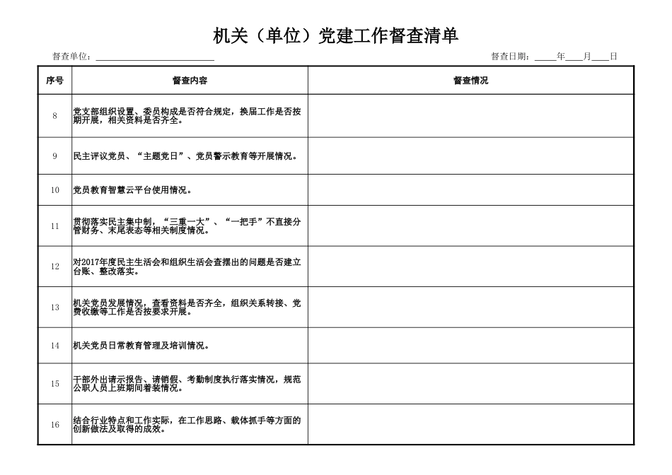 机关单位党建督查清单_第2页