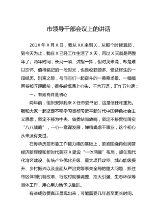 笔友分享市领导干部会议上的讲话