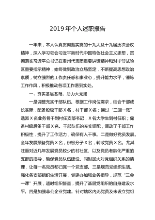 笔友分享2019年个人述职报告
