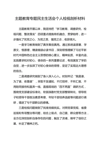 20191214笔友分享主题教育专题民主生活会个人检视剖析材料