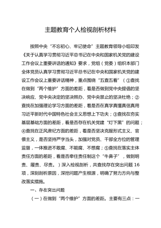 20191209笔友分享主题教育检视剖析材料