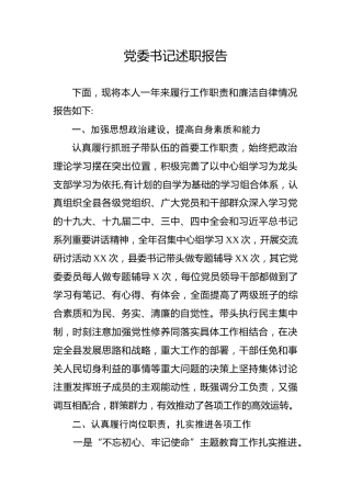 2019年书记抓基层党建述职报告（2200字）