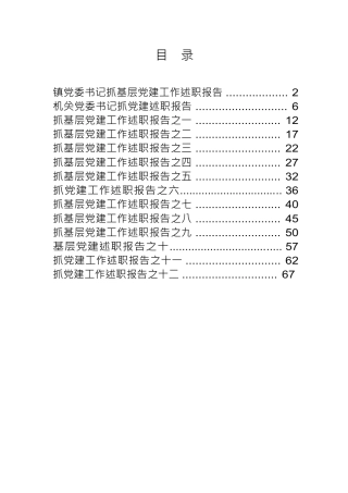 抓党建工作述职报告合集（14篇32000字）