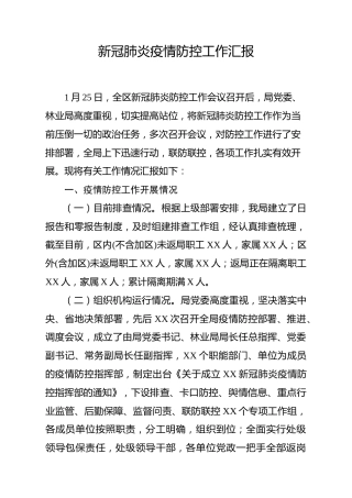 疫情防控工作汇报（4300字）