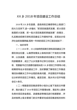 项目建设工作总结（2600字）