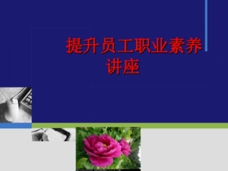 提升员工职业素养讲座PPT课件
