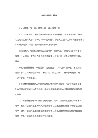 公文写作素材：精神有关排比句大全（40条）