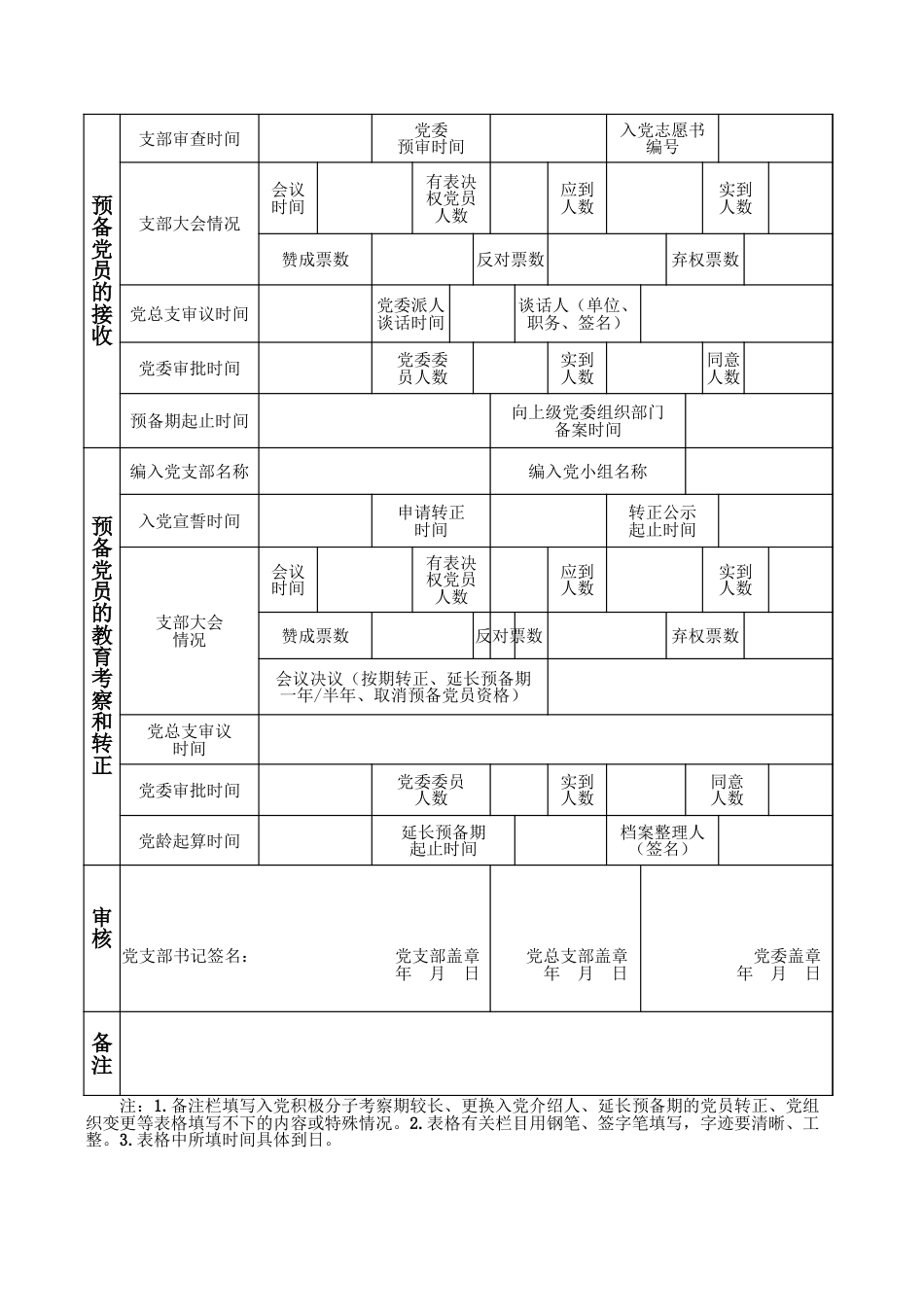 发展党员表格样表全集_第3页