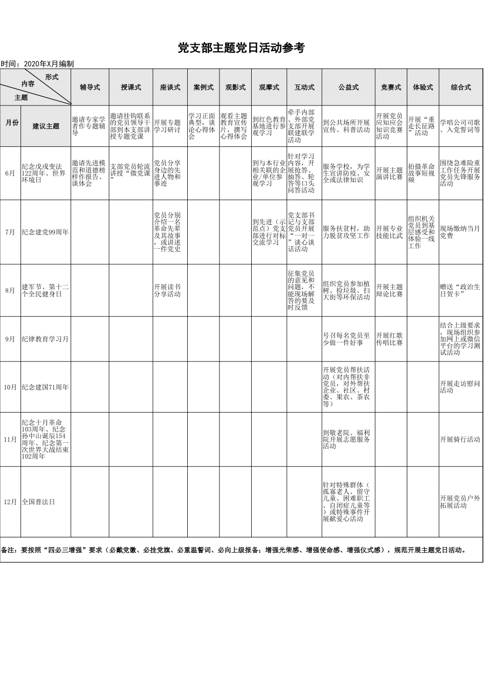 党支部主题党日活动参考_第1页