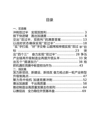 县区、园区、部门“双过半”半年总结、经验材料合集16篇
