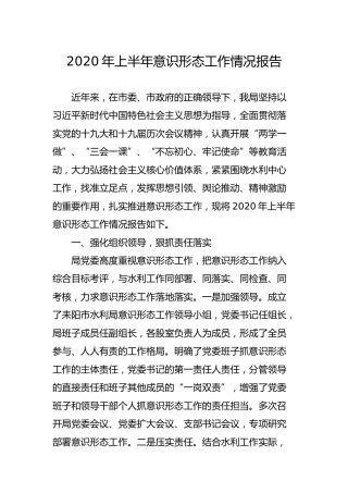 2020年意识形态工作情况报告3400字（水利）