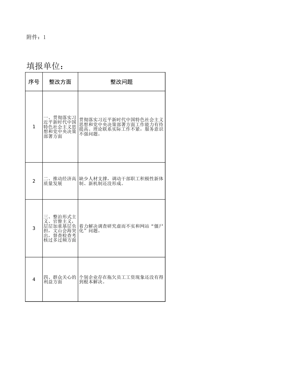 领导班子主题教育整改工作台账_第1页