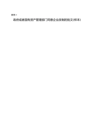 国有企业改制相关材料（文件版）