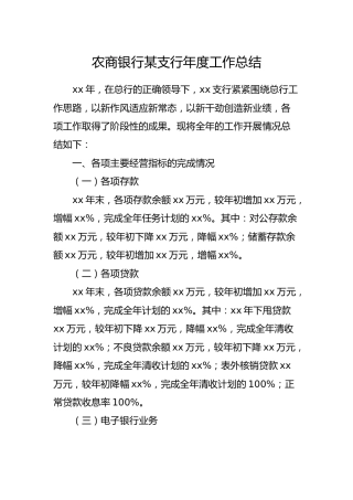 银行年度工作总结2400字
