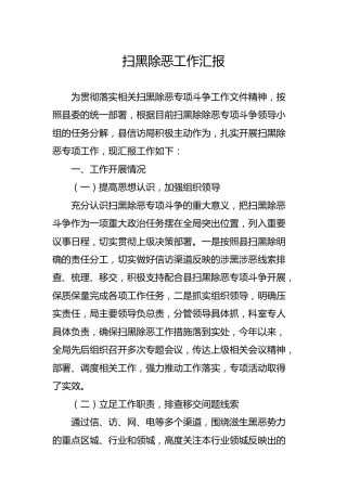 扫黑除恶工作总结（信访）