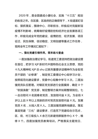乡镇街道领导班子2020年度工作总结