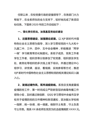 学校党总支书记2020年工作总结3900字