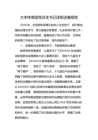 高校某部党总支书记述职述廉报告（学校）