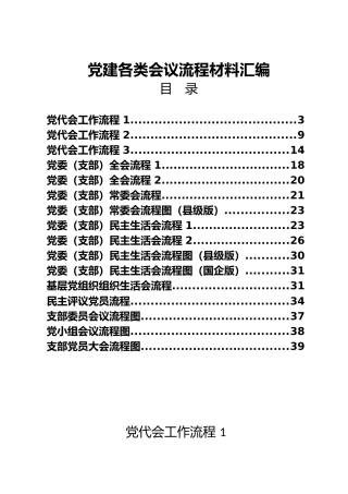 党建各类会议流程材料手册