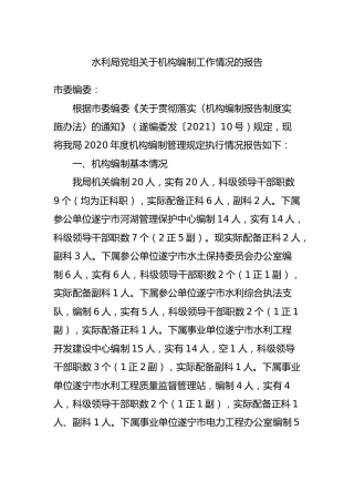 2020年度机构编制工作报告2篇