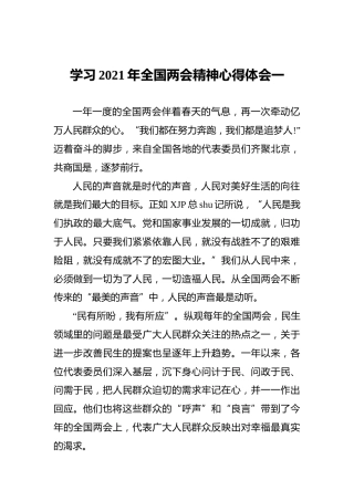 学习2021年全国两会精神心得体会_9