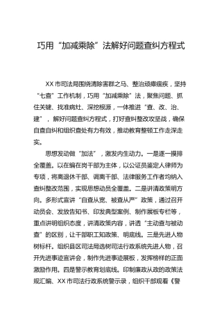 政法队伍教育整顿查纠整改、整治顽瘴痼疾阶段工作经验总结