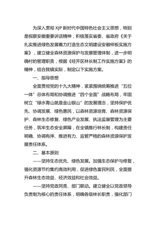 林长制实施方案2篇