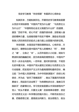 党史学习教育“学史明理”专题研讨心得体会2篇