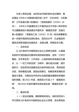“最强党支部”实施方案（应急）