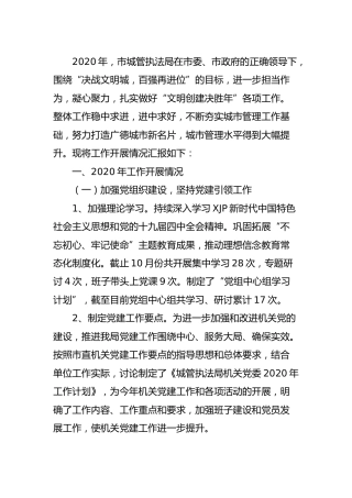 城管执法工作总结及工作计划