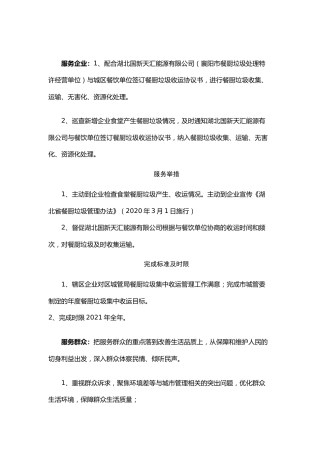作风建设年度服务清单（城管）