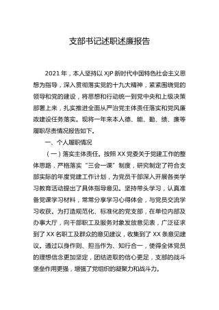 支部书记述职述廉报告2700字