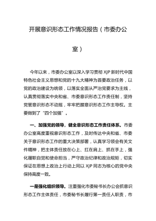 开展意识形态工作情况总结报告（市3500字）