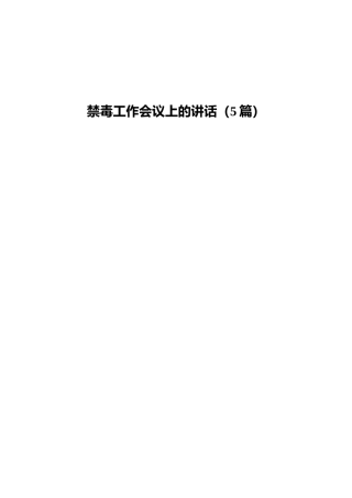 禁毒工作会议上的讲话5篇（群管理分享）