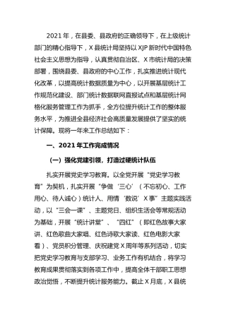统计系统2021年工作总结及2022年工作计划5800字