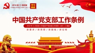 中国共产党支部工作条例ppt