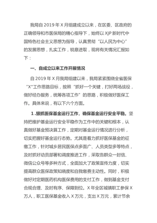医疗保障系统组建以来工作总结汇报4400字（2019年至今）