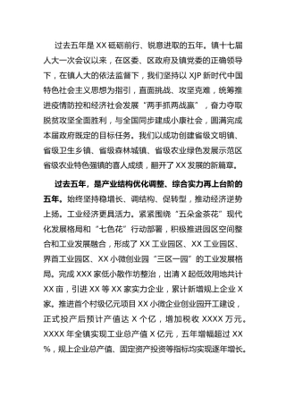 乡镇五年工作总结3800字