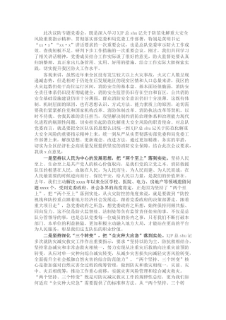 在议防会议上的讲话（消防）