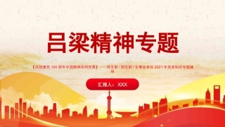 党史党课ppt：吕梁精神讲解