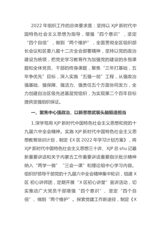 2022年组织工作要点5700字